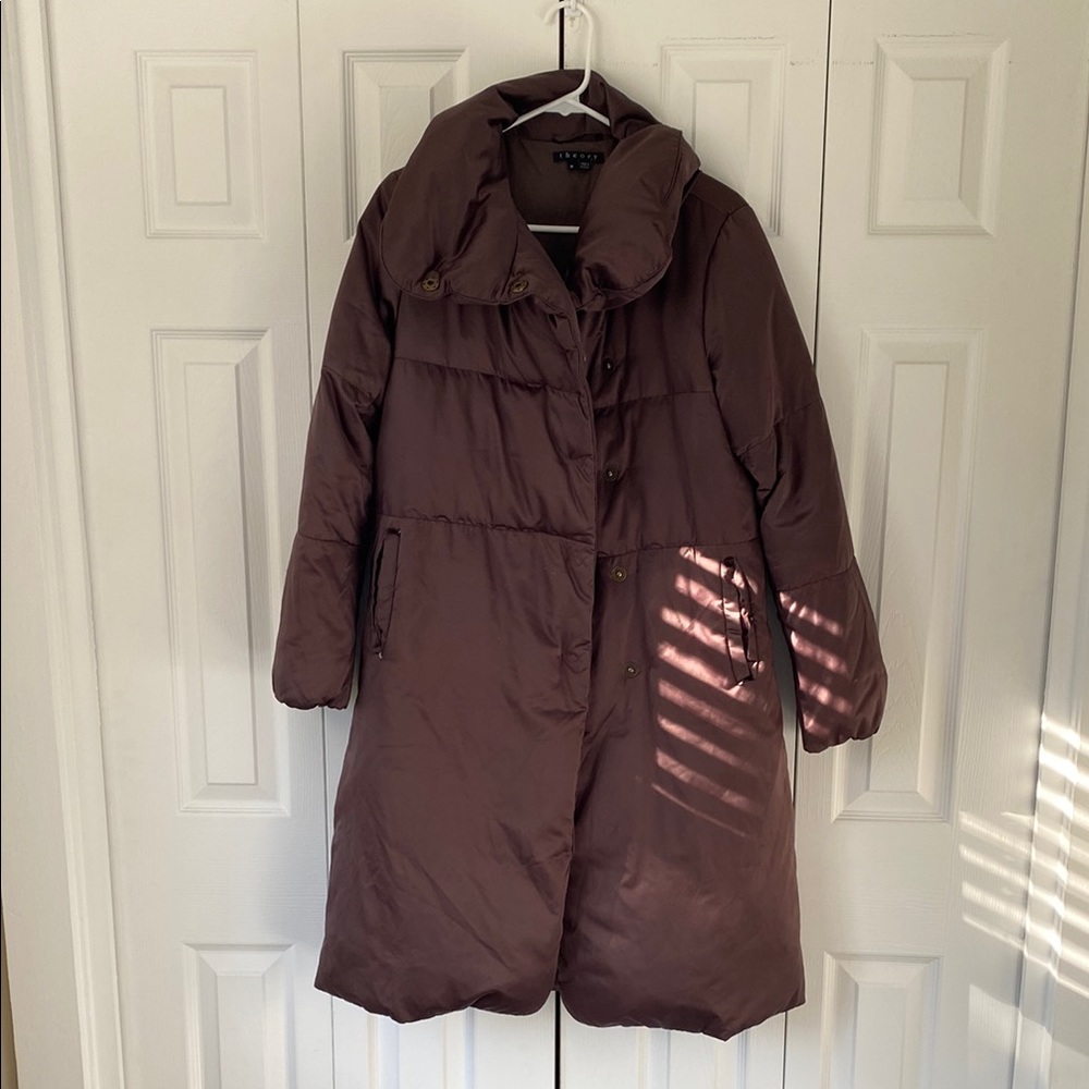 Theory down parka with shawl collar